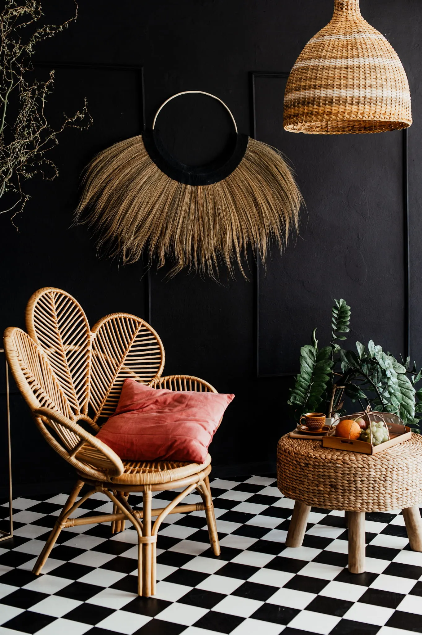 DEKORACJA ŚCIENNA TRAWA MORSKA NATURALNA - MMHA008N