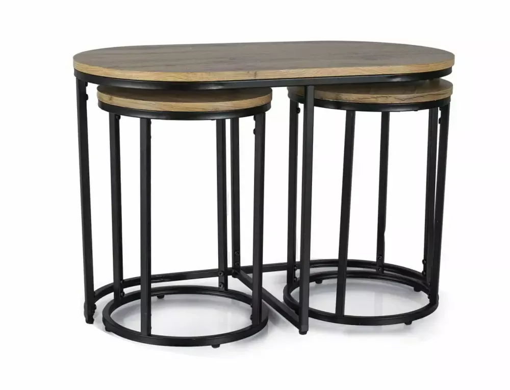 ŁAWA TWIX DĄB ARTISAN/CZARNY (ZESTAW 75x40- FI35)