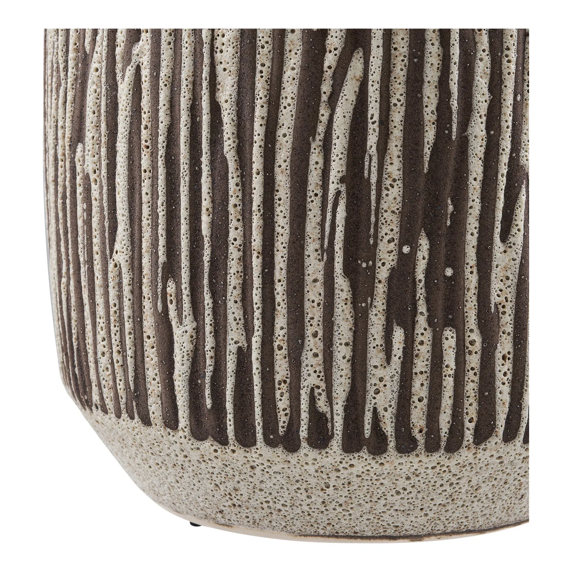 Wazon ceramiczny VASE brązowo-biały — zdjęcie 7
