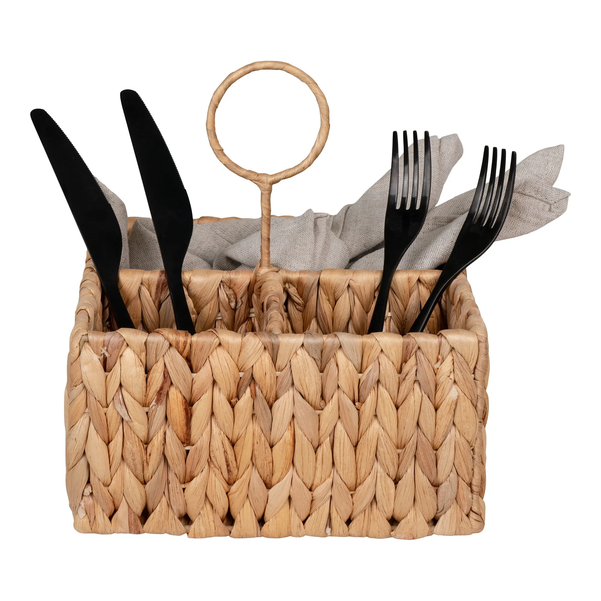 Pudełko do przechowywania PLEIKU hiacynt wodny 20x11x20 cm naturalny - 4401551