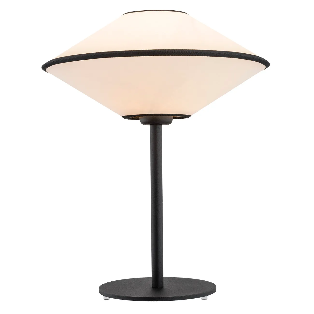 Lampa stołowa TROY czarna beżowa 43x35cm