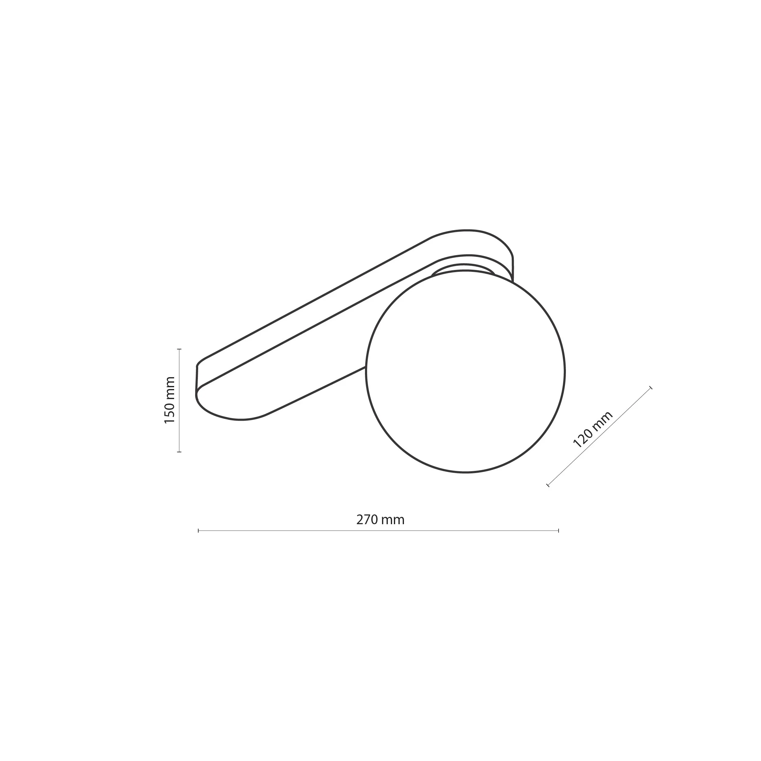 Lampa sufitowa BIANCA złota z białym okrągłym szklanym kloszem 27x15x12cm - TK_4698