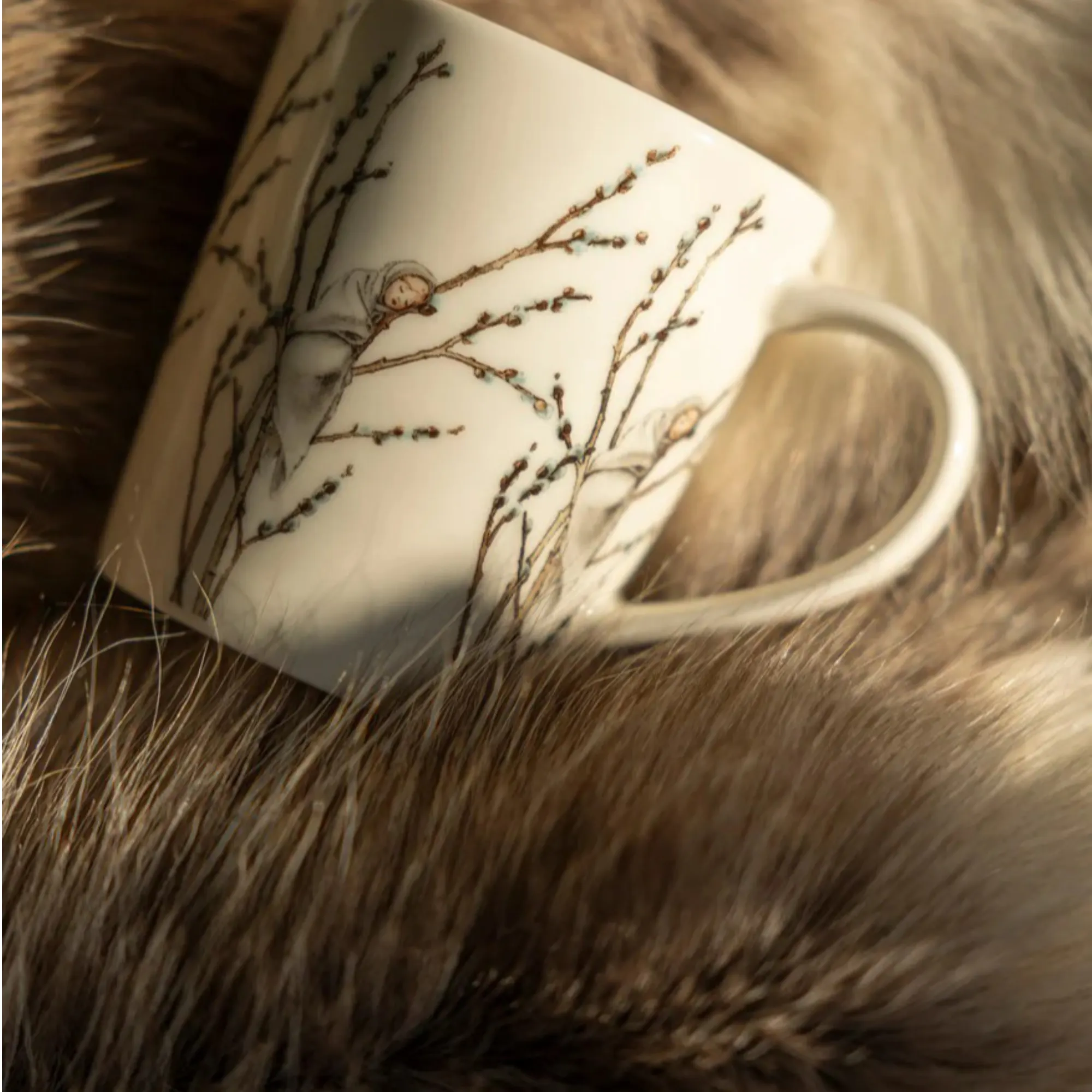 image mug, porcelain, kręgosłup, gałęzie, wzór gałęzi