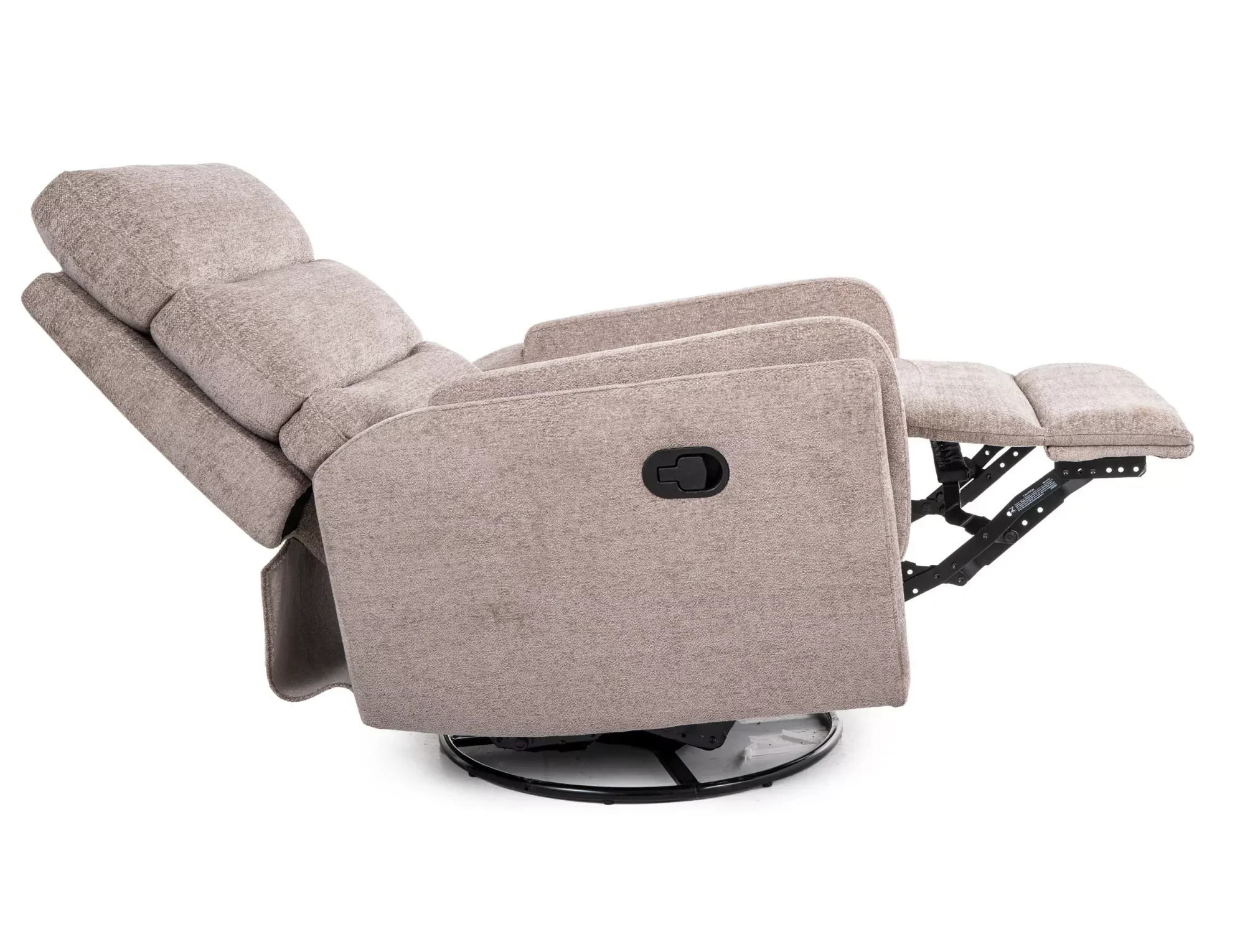 Fotel rozkładany ARGOS obrotowy aksamitny ciemny beż - ARGOSRACBE30