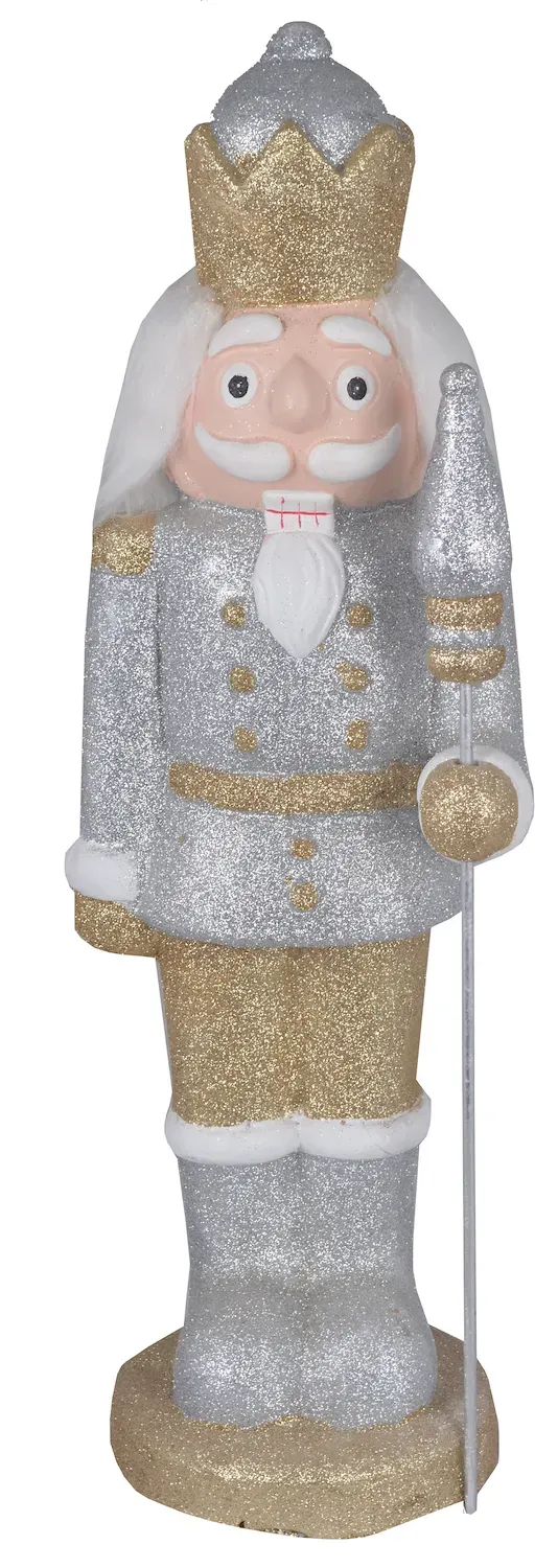 Dziadek do orzechów DO ORZECHÓW duży 4306 złoto-srebrny