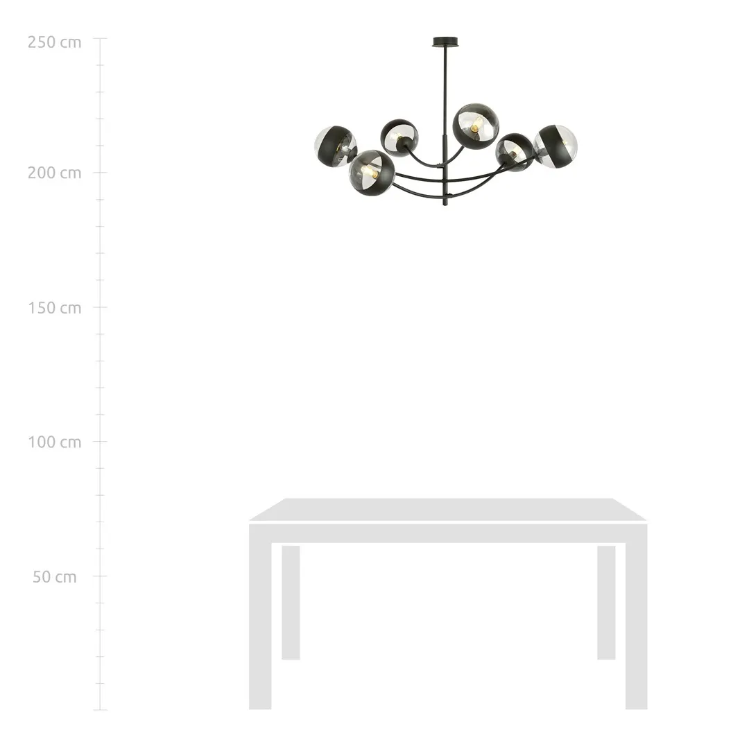 Lampa sufitowa HUNTER Czarny 1101/6 - 1101/6