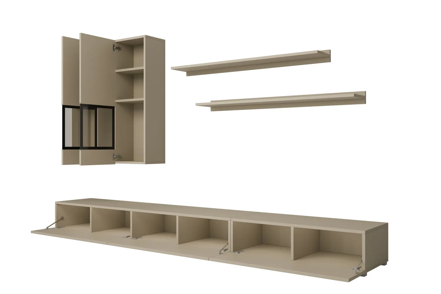 Meblościanka 5-częściowa BAROS beż jasny - 2412BM10