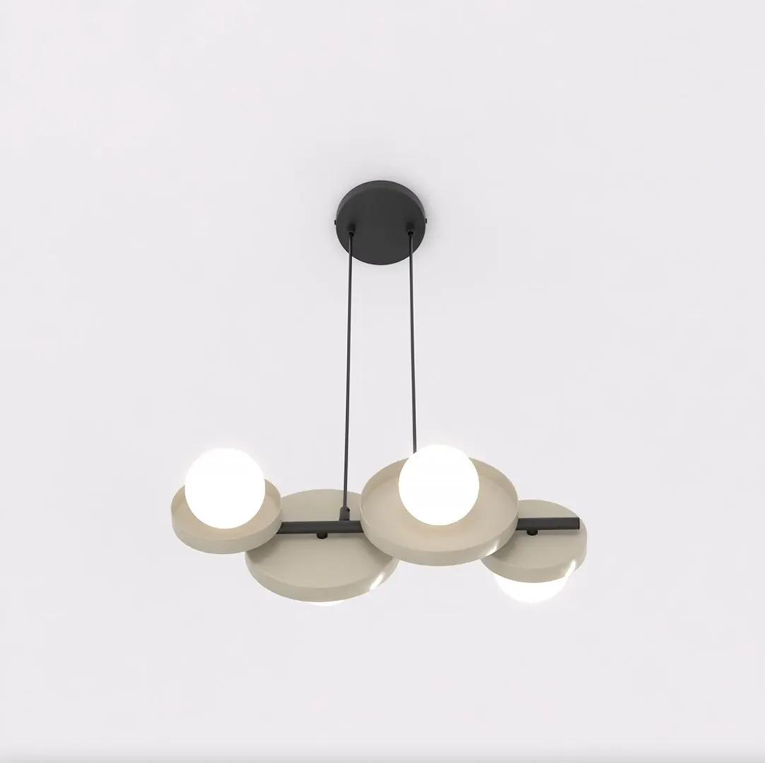 Lampa wisząca metalowa MODEL 4 beżowa — zdjęcie 3