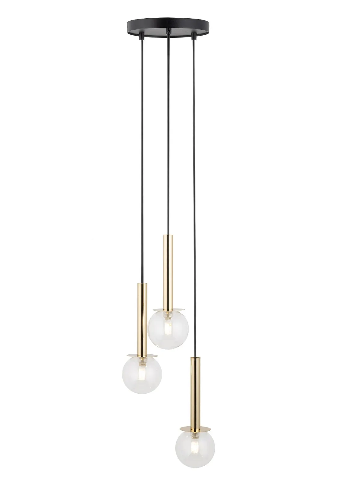 Lampa wisząca DAISY 3 czarno-złota