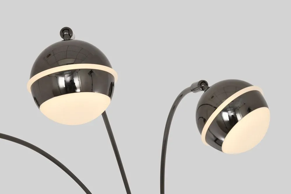 Lampa podłogowa BIARRITZ 3 LED czarny chrom — zdjęcie 7
