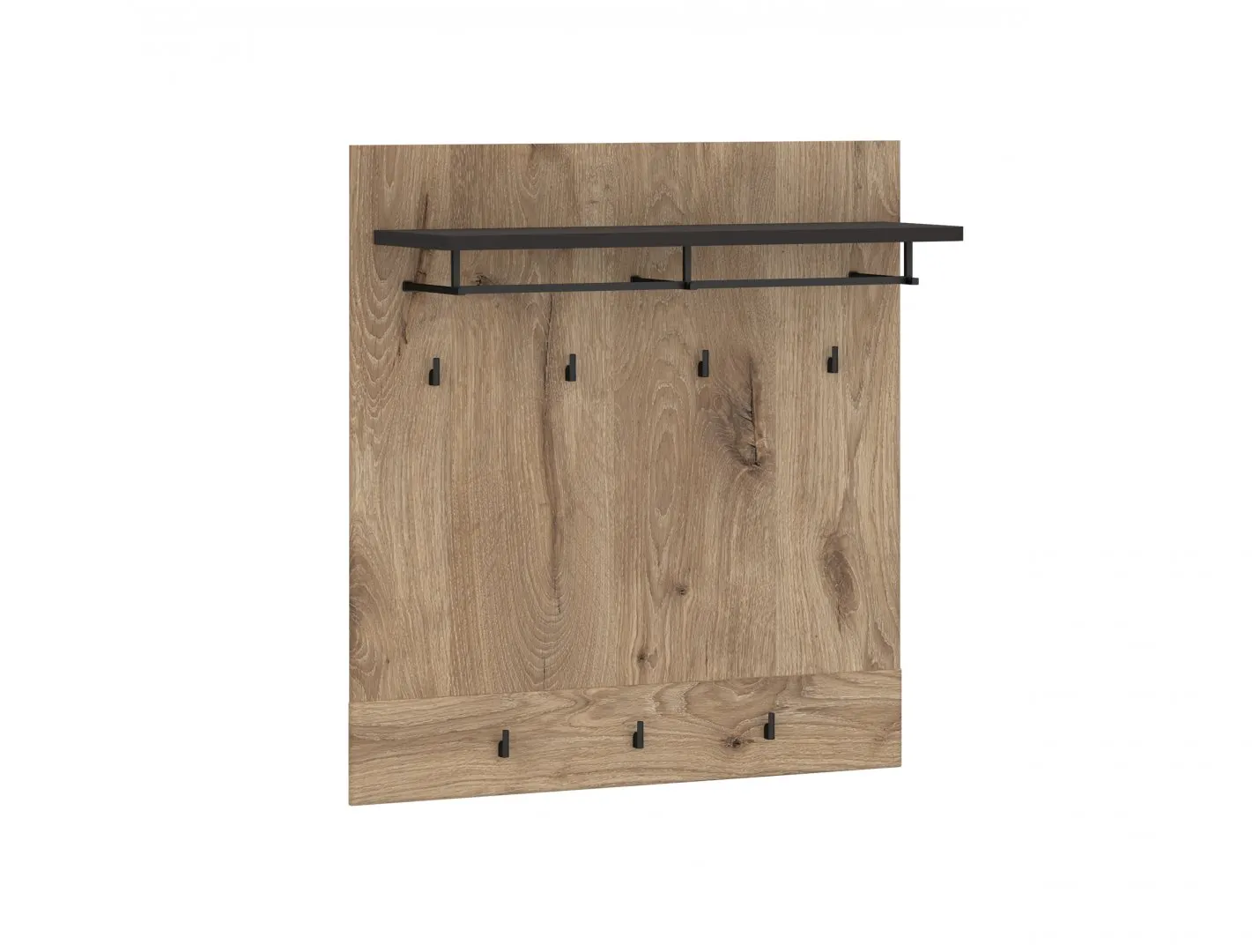 Panel z półką i wieszakami GRANO 93x101x32 dąb viking, szary GRNGP1 Panel z półką i wieszakami GRANO 93x101x32 dąb viking, szary GRNGP1