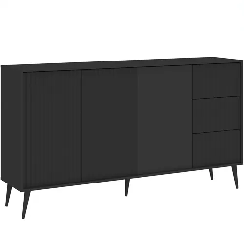 Komoda 3-drzwiowa z 3 szufladami BARCELONA 179cm antracyt