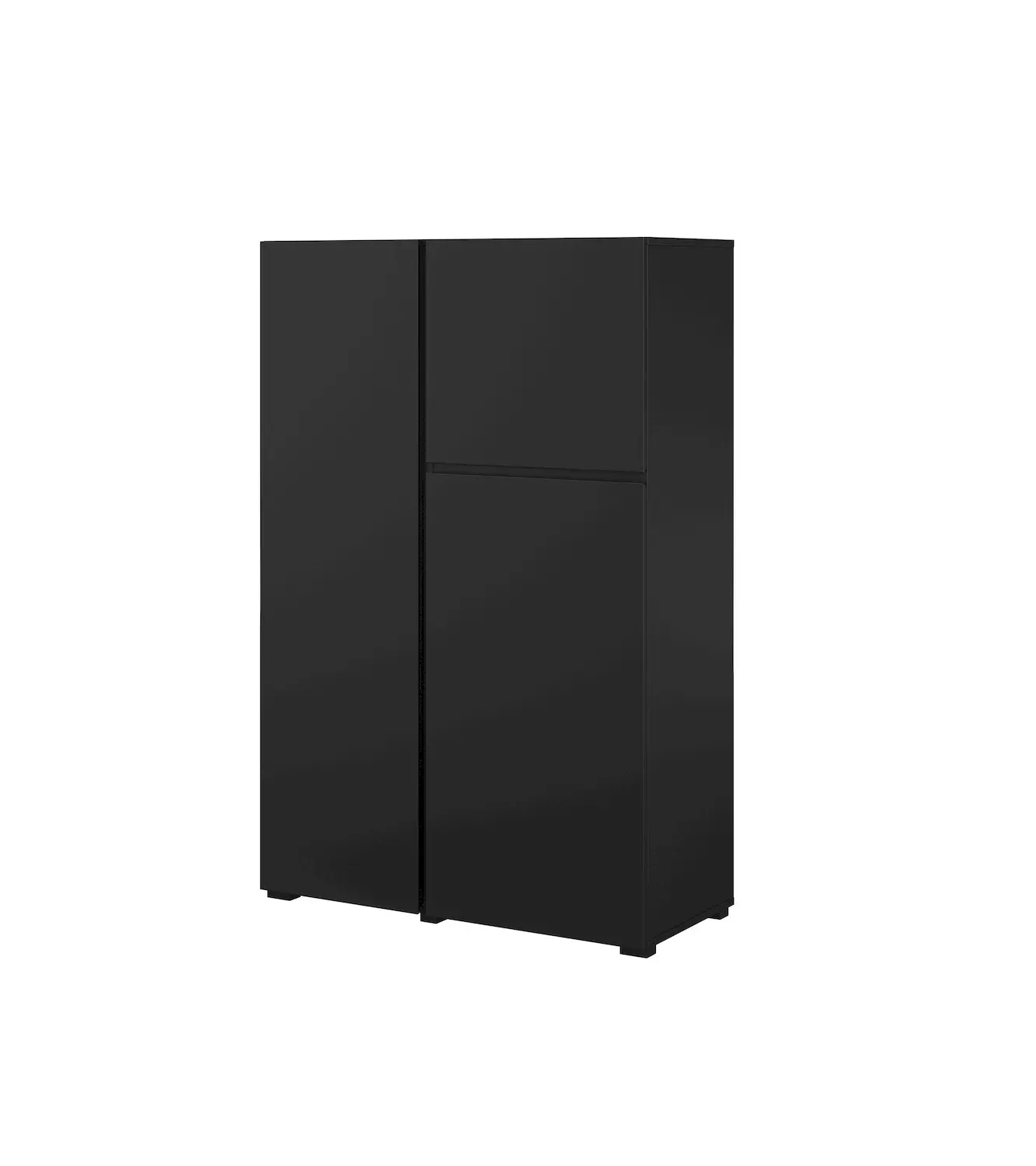 Komoda wysoka 3-drzwiowa ASYMETRIC czarny onyks