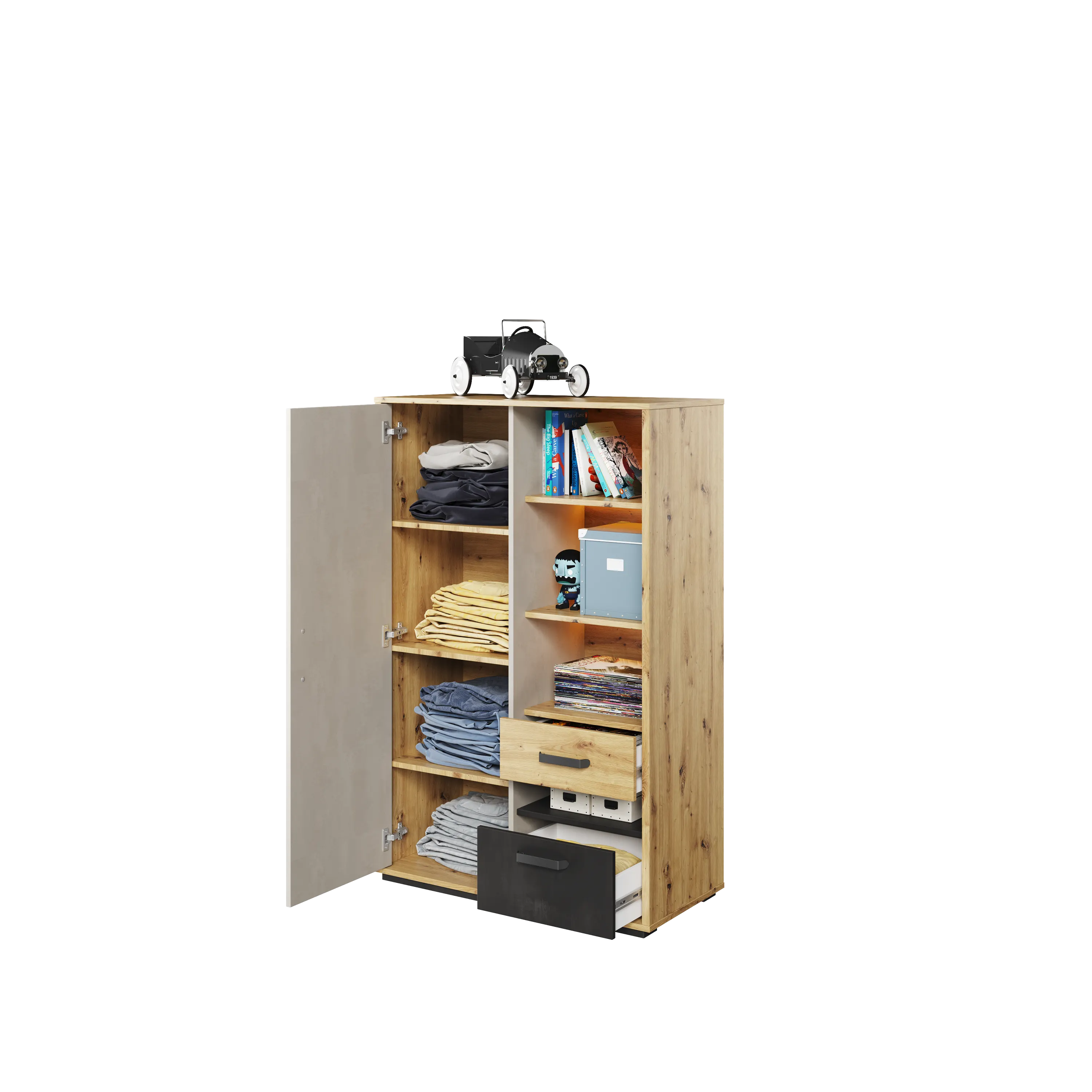 Szafka LED Qubic QB-05 dąb artisan - QB5DAR