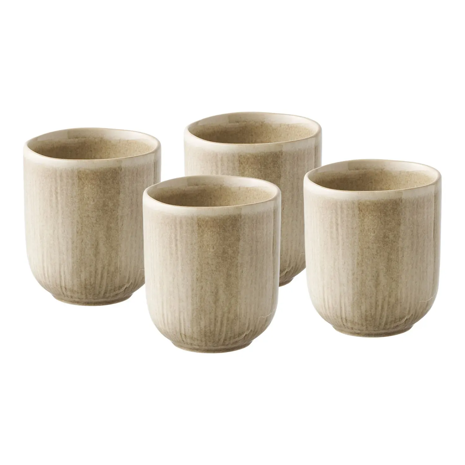 Kubek ceramiczny VIOLA 8x9,5 zestaw 4 szt. poj.360ml beżowy