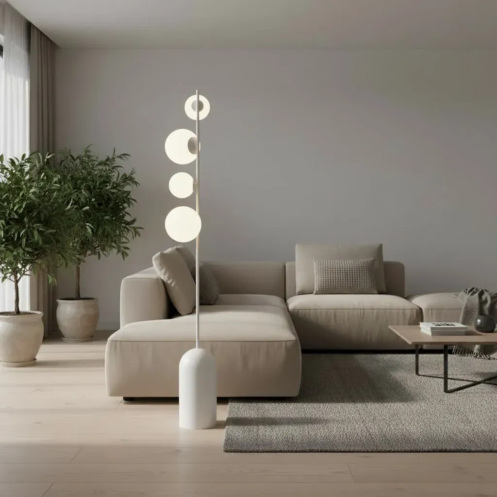 Lampa podłogowa ETNO LP4 metalowa podstawa biała - 1500/LP4