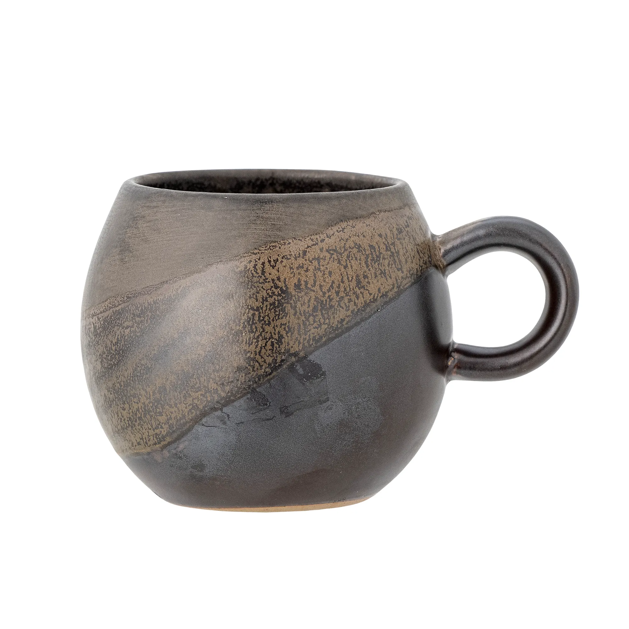 image kubek, ceramiczny, czarny, glazura, fasonowe