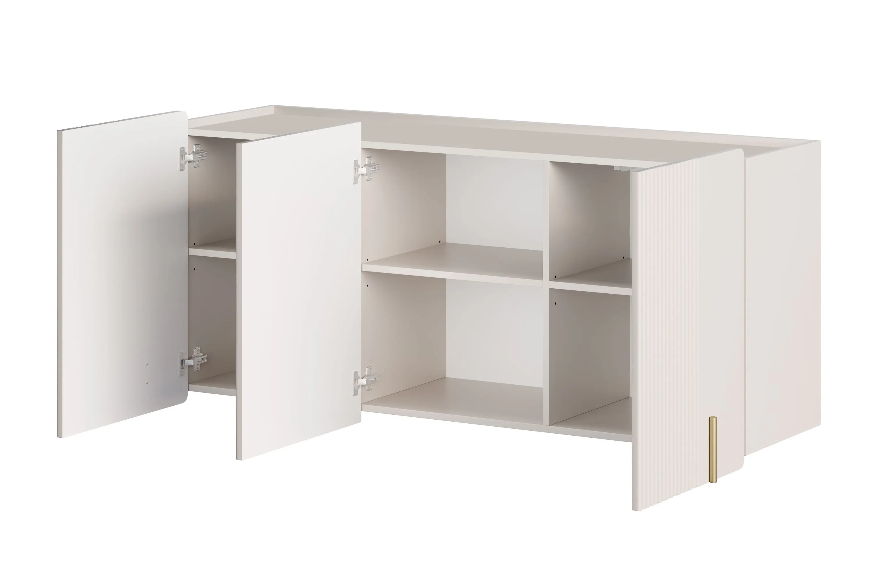 Komoda wisząca 3-drzwiowa MALMI 150cm - kaszmirowy - złoty - B_167026