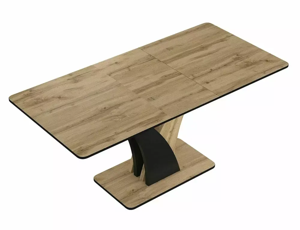 Stół rozkładany VENTO dąb artisan/czarny 120(160)X68 Signal - VENTODACZ120
