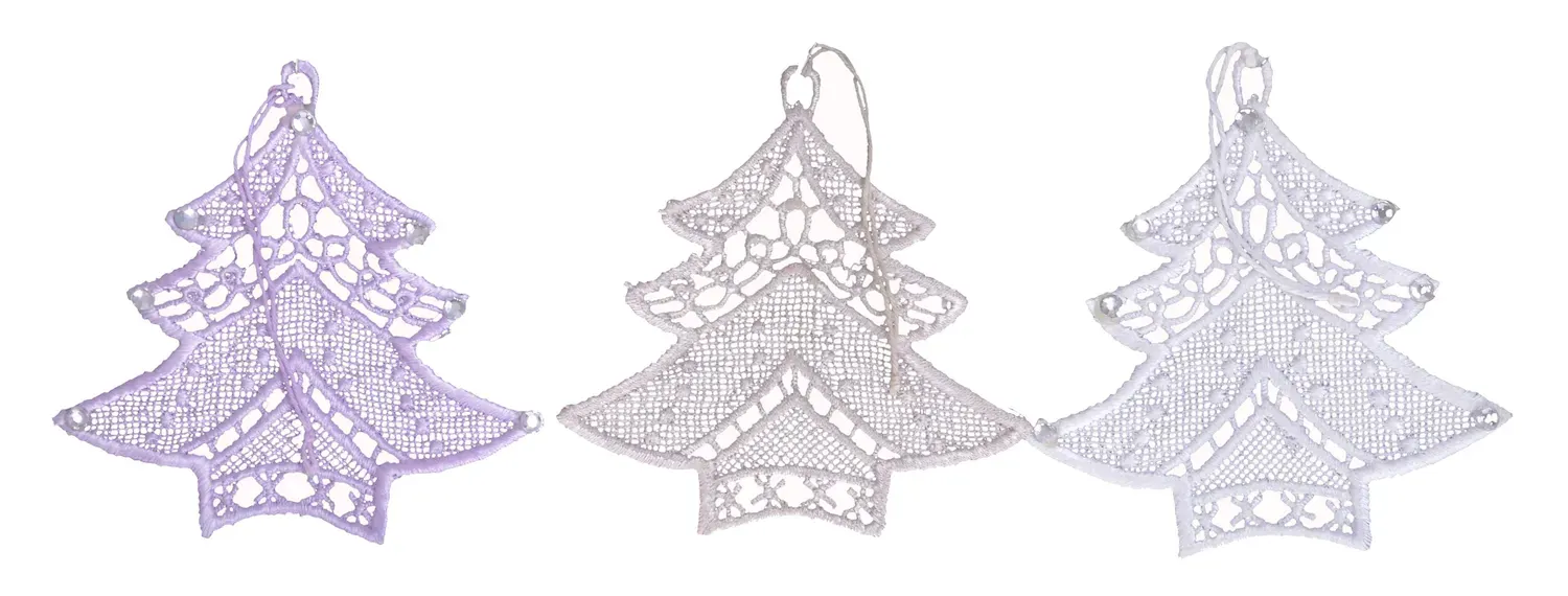 Zawieszka PŁASKA CHOINKA zestaw 3 sztuk wielokolorowe Zawieszka PŁASKA CHOINKA zestaw 3 sztuk wielokolorowe