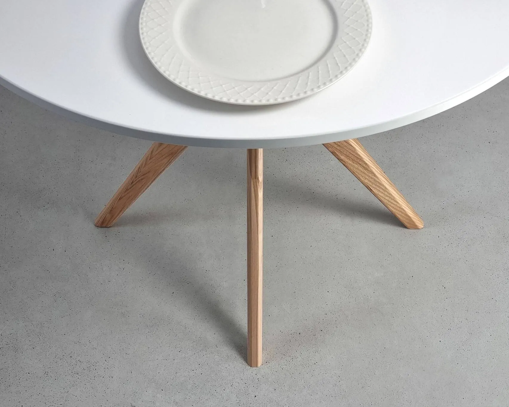 Stół okrągły JUBI 80cm naturalny granatowy - NRGBTJ80_15