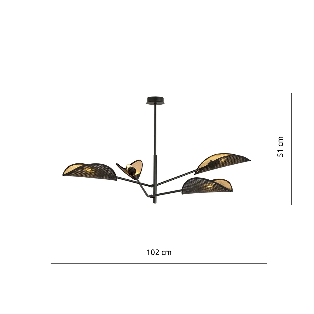 Lampa sufitowa VENE 4 czarny złoty — zdjęcie 7
