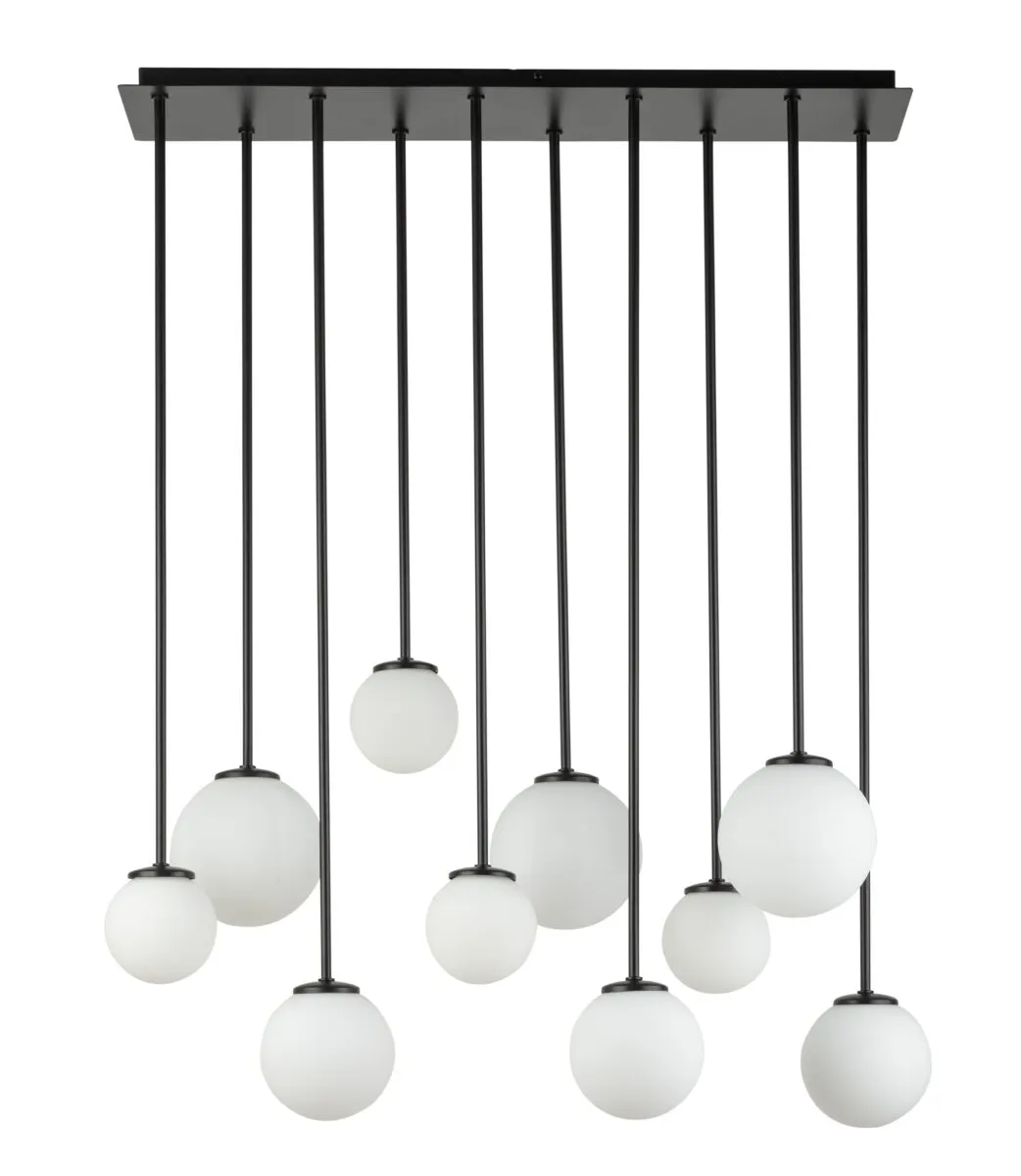 Lampa wisząca TULIA 10 biało-czarna