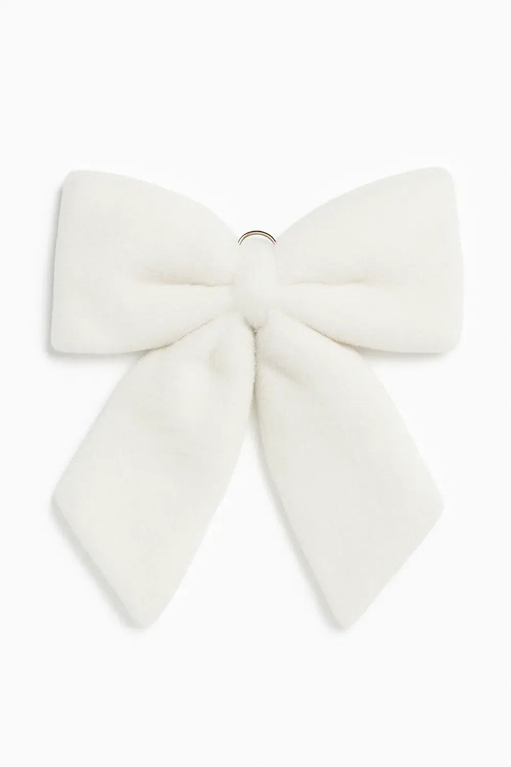 Kokarda pluszowa DUŻA 1527 biała Kokarda pluszowa DUŻA 1527 biała