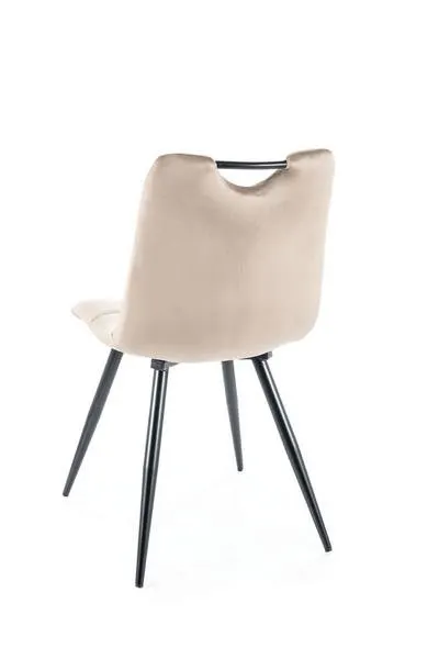 KRZESŁO ORFE VELVET CZARNY STELAŻ C.BEŻ BLUVEL 40 SIGNAL - ORFEVCCBE