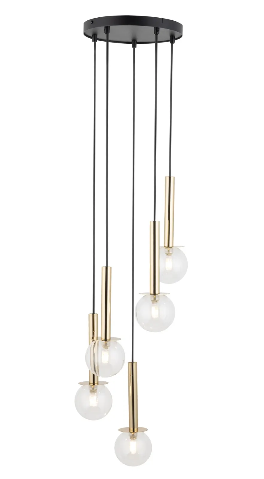 Lampa wisząca DAISY 5 czarno-złota