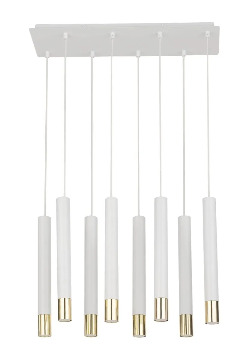 Lampa wisząca SOPEL GRAND 8 biało-złota Lampa wisząca SOPEL GRAND 8 biało-złota