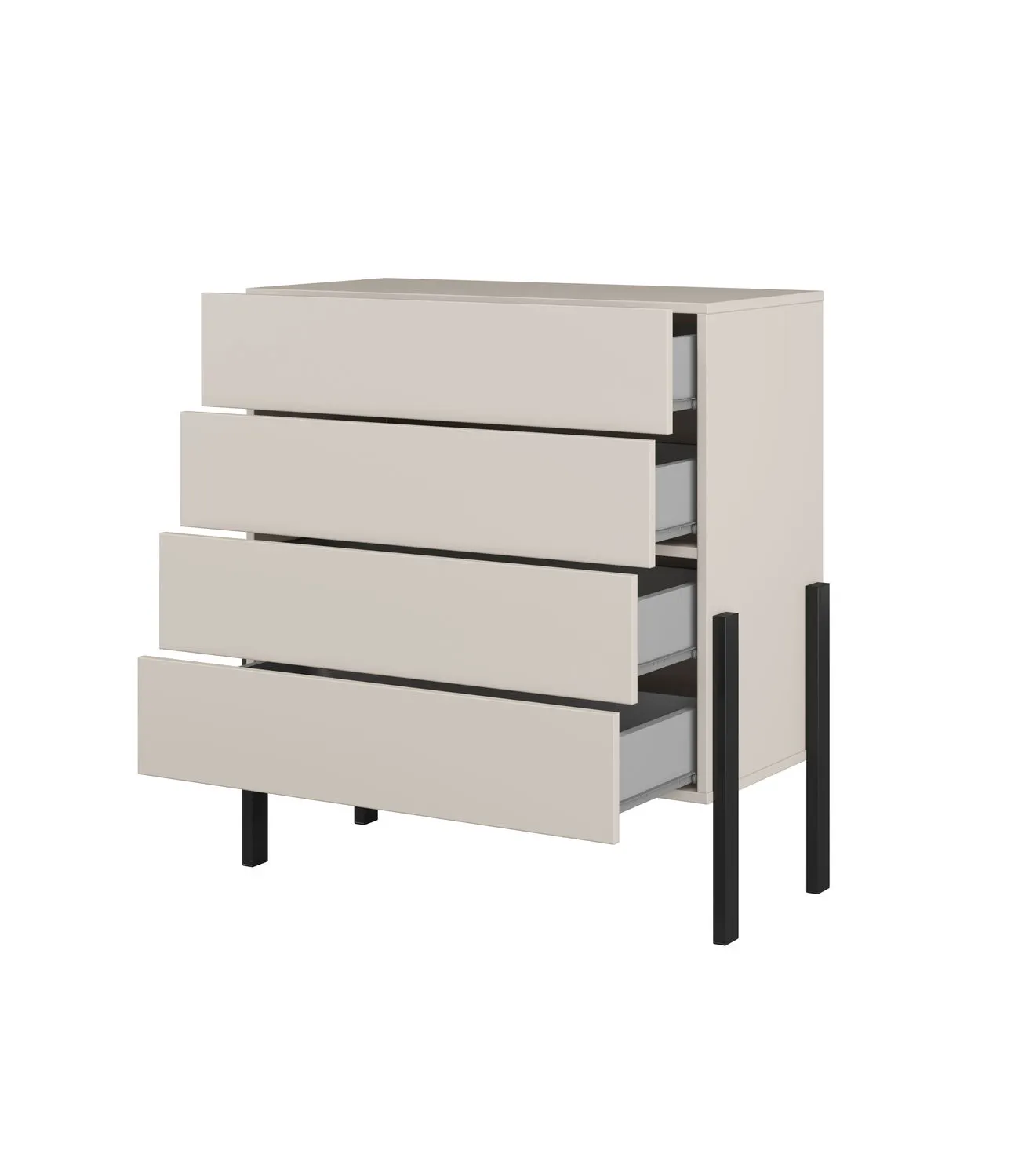 Komoda z szufladami JUKON S 84 cm kaszmirowa - 24KSND27