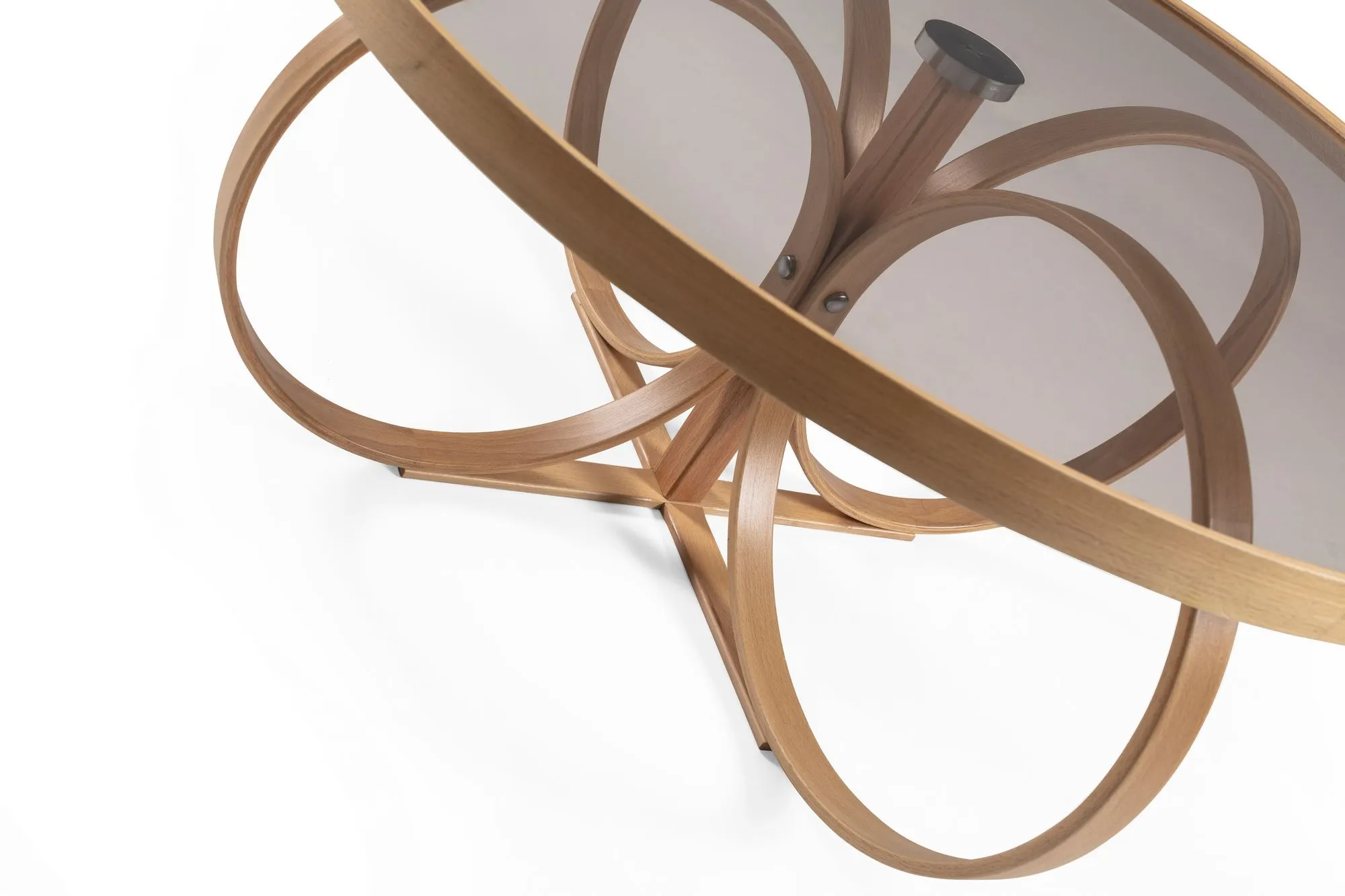 Stolik kawowy okrągły TOKYO Fi 100 cm dąb brązowy - ASI_643MRL1113