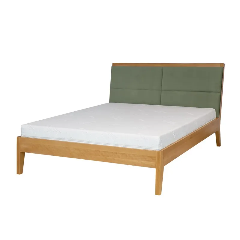 Łóżko bukowe tapicerowane 180x200 LK166 Naturalny DREWMAX - 50212