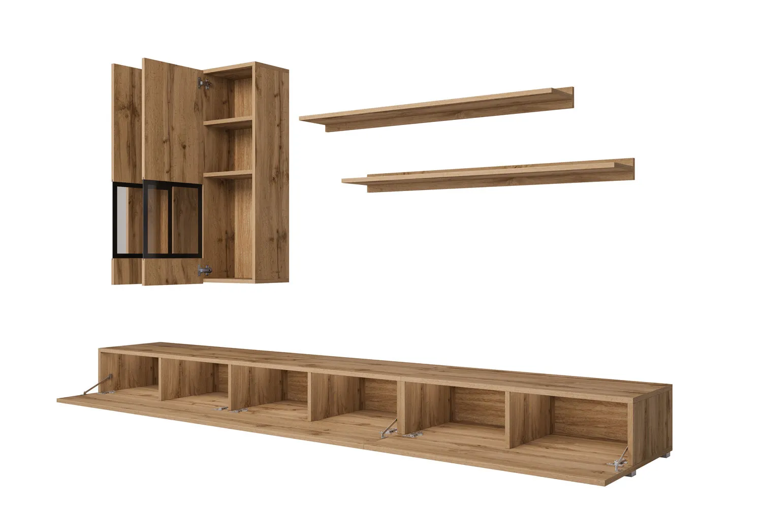 Meblościanka 5-częściowa BAROS 10 dąb wotan - 24N0BM10