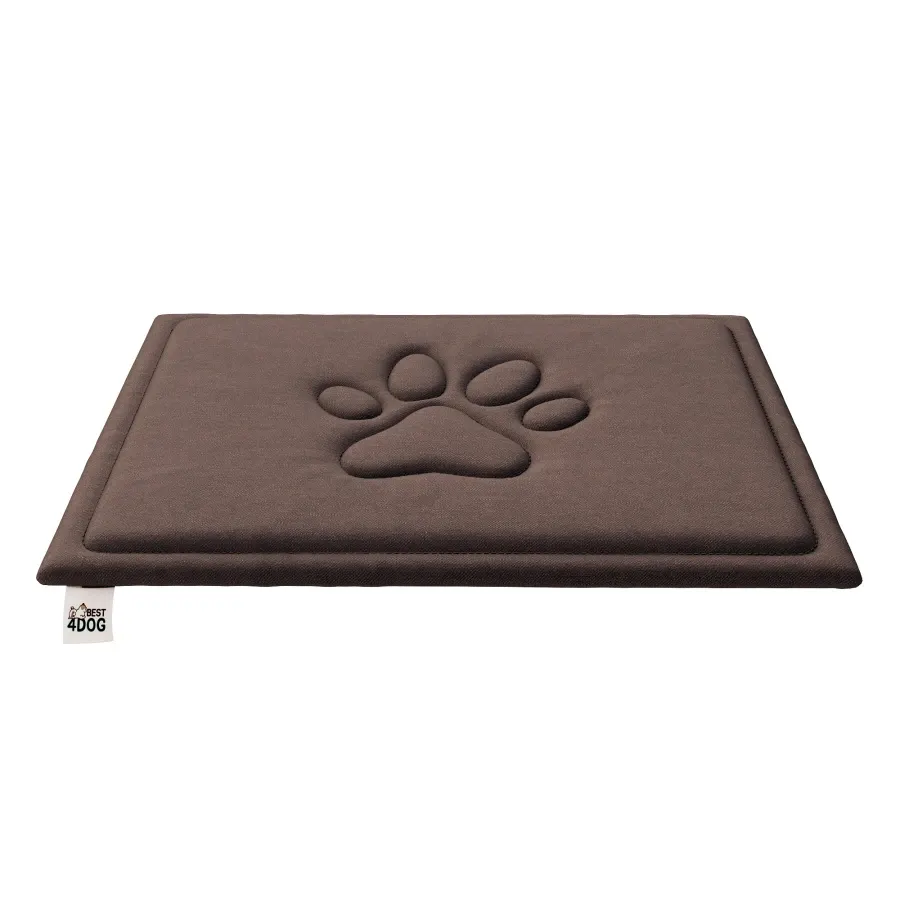 Legowisko dla psa miękkie (mata) średnie 90x60x2,5cm wodoodporne brązowe