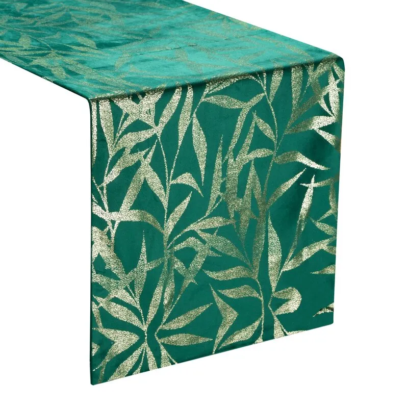 OBRUS BLINK 15 35 X 180 CM CIEMNOZIELONY - EU_390017