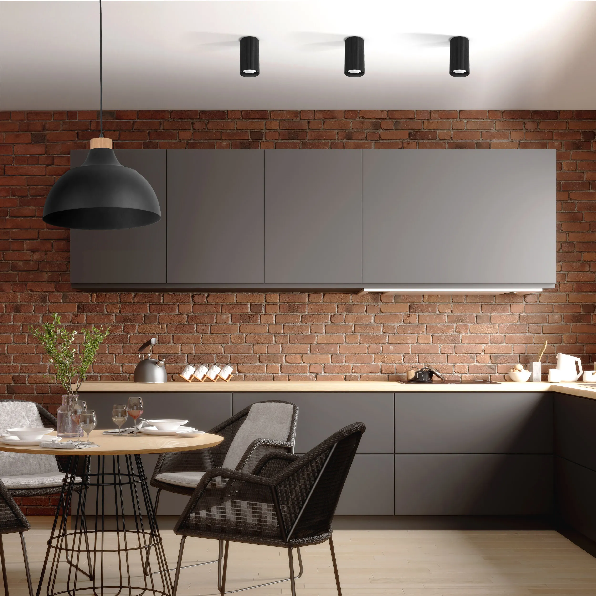 Spot TUNE czarny okrągły 10x5cm - TK_10022