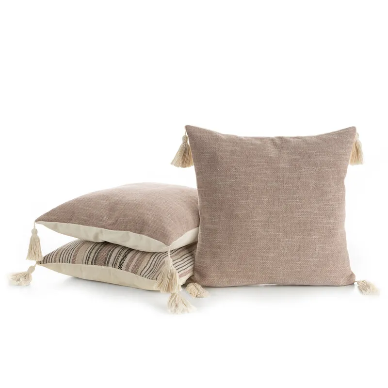 POSZEWKA BOHO 4 45 X 45 CM PUDROWY RÓŻ - EU_410623