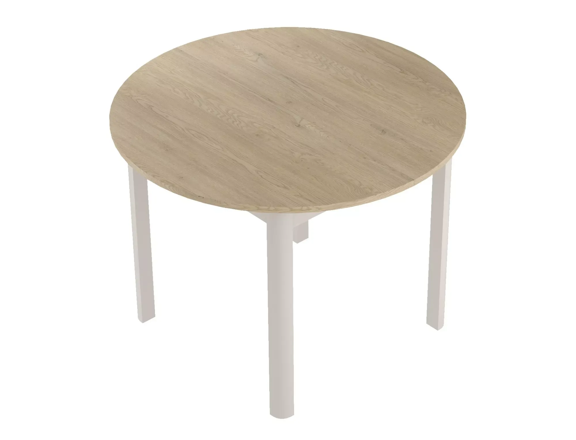 Stół rozkładany DANTE okrągły 102(144)x102 dąb cremona torro/kaszmirowy - DANTEDCTKAFI102