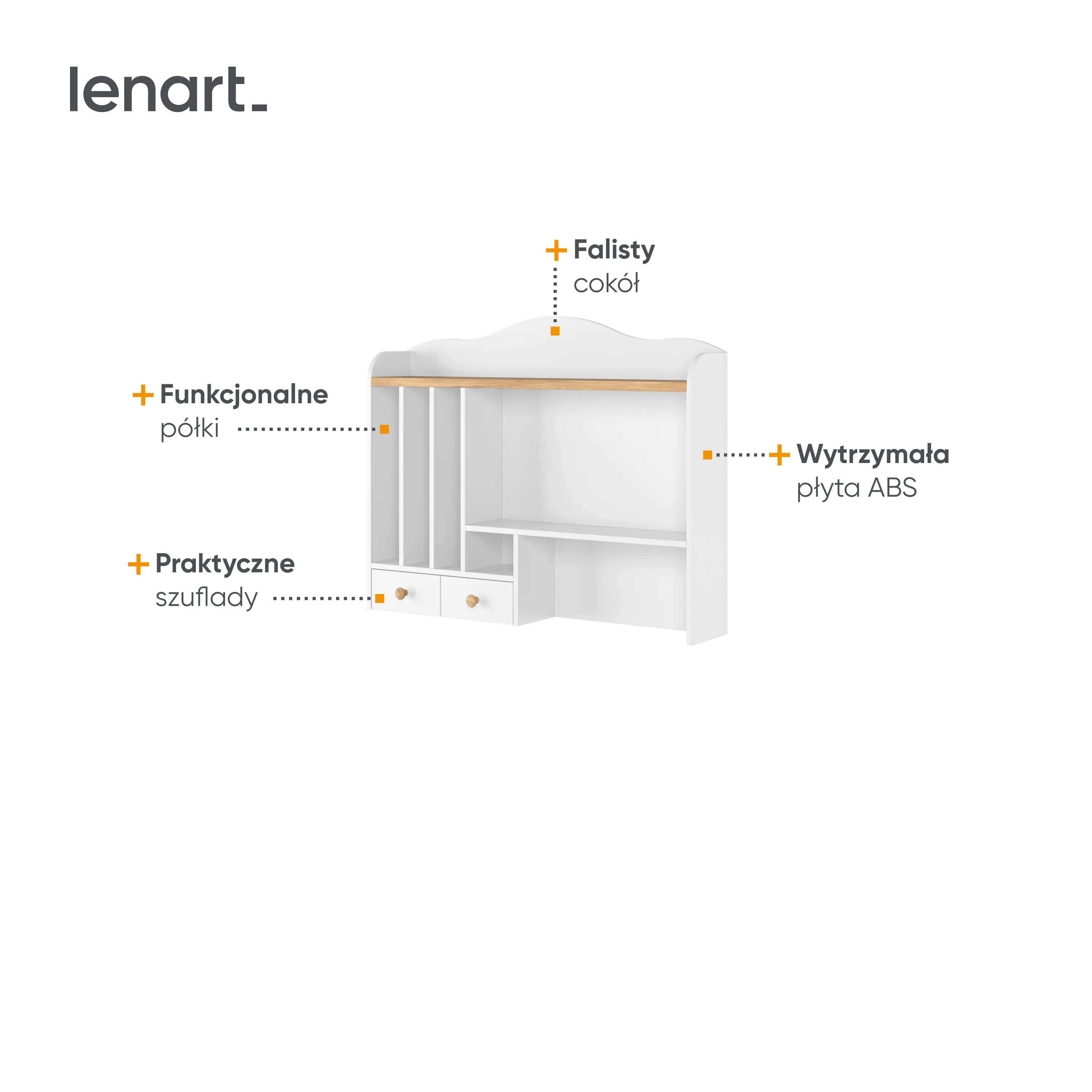 Nadstawka do biurka Story SO-04 biała - SO4BDN