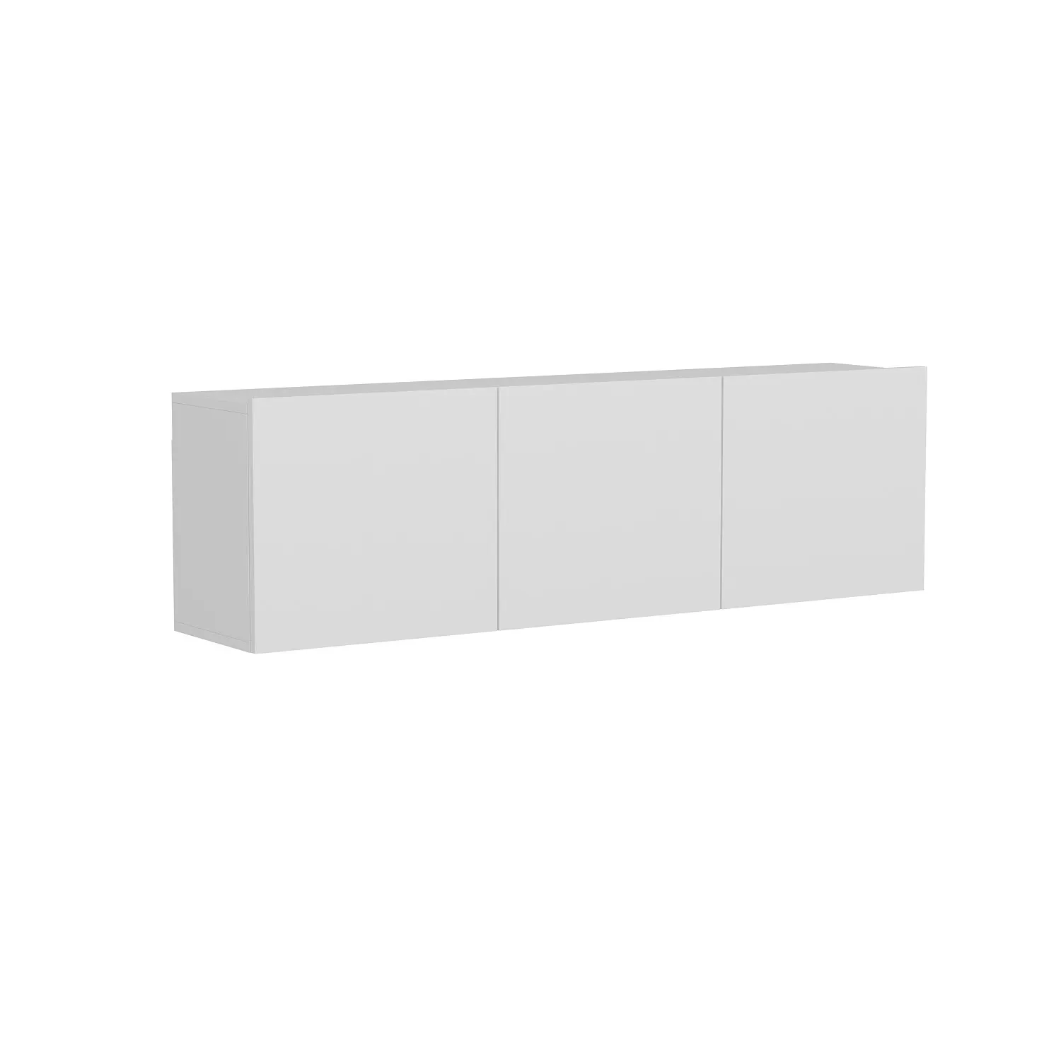 Szafka RTV wisząca 3-drzwiowa WHITE 150 cm biała Szafka RTV wisząca 3-drzwiowa WHITE 150 cm biała