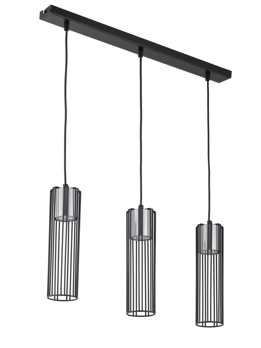 Lampa wisząca FOBIA 3 czarno-srebrna