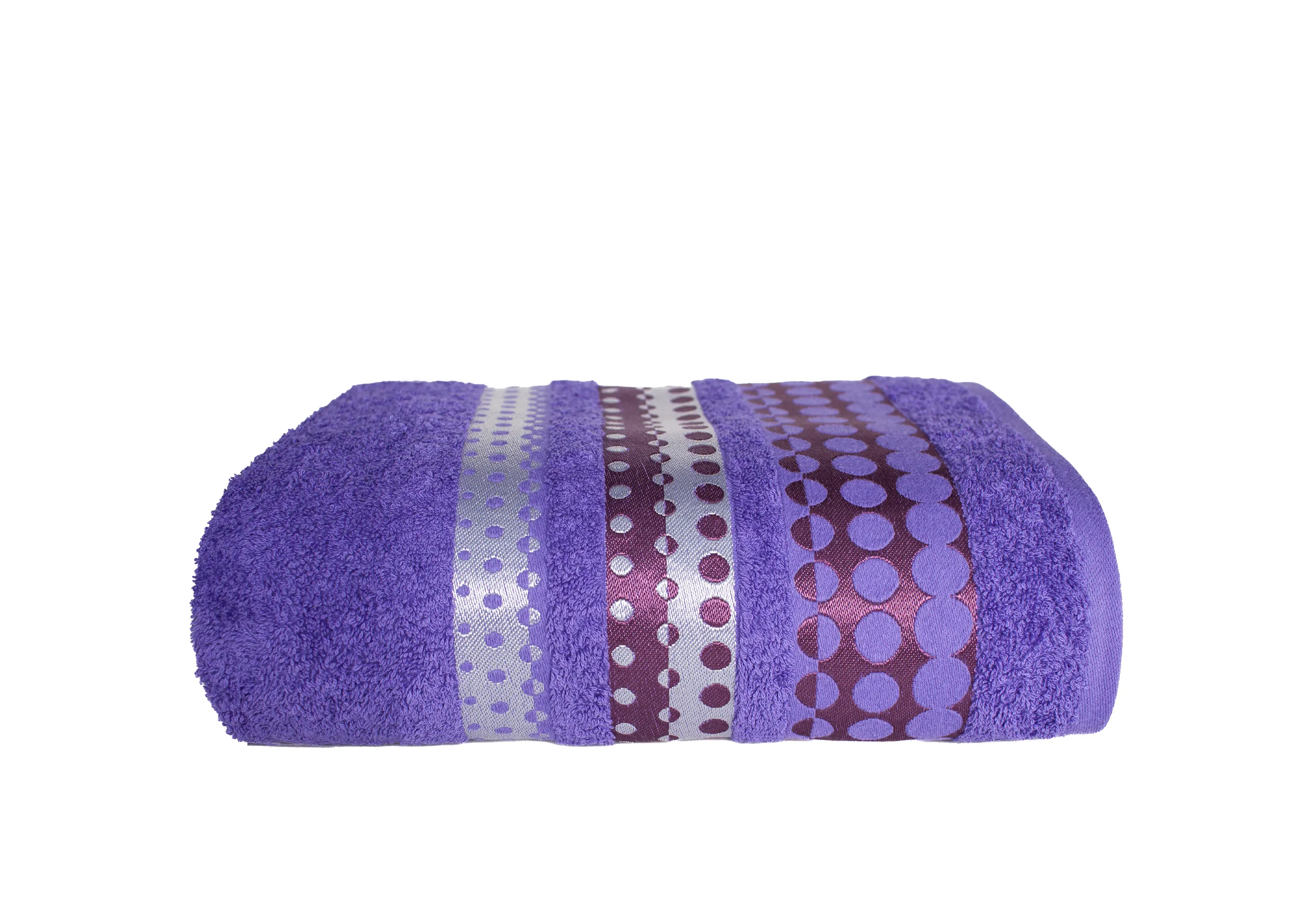 Ręcznik frotte SILVER żakardowy z haftem 50X90 fioletowy - FARO_8519