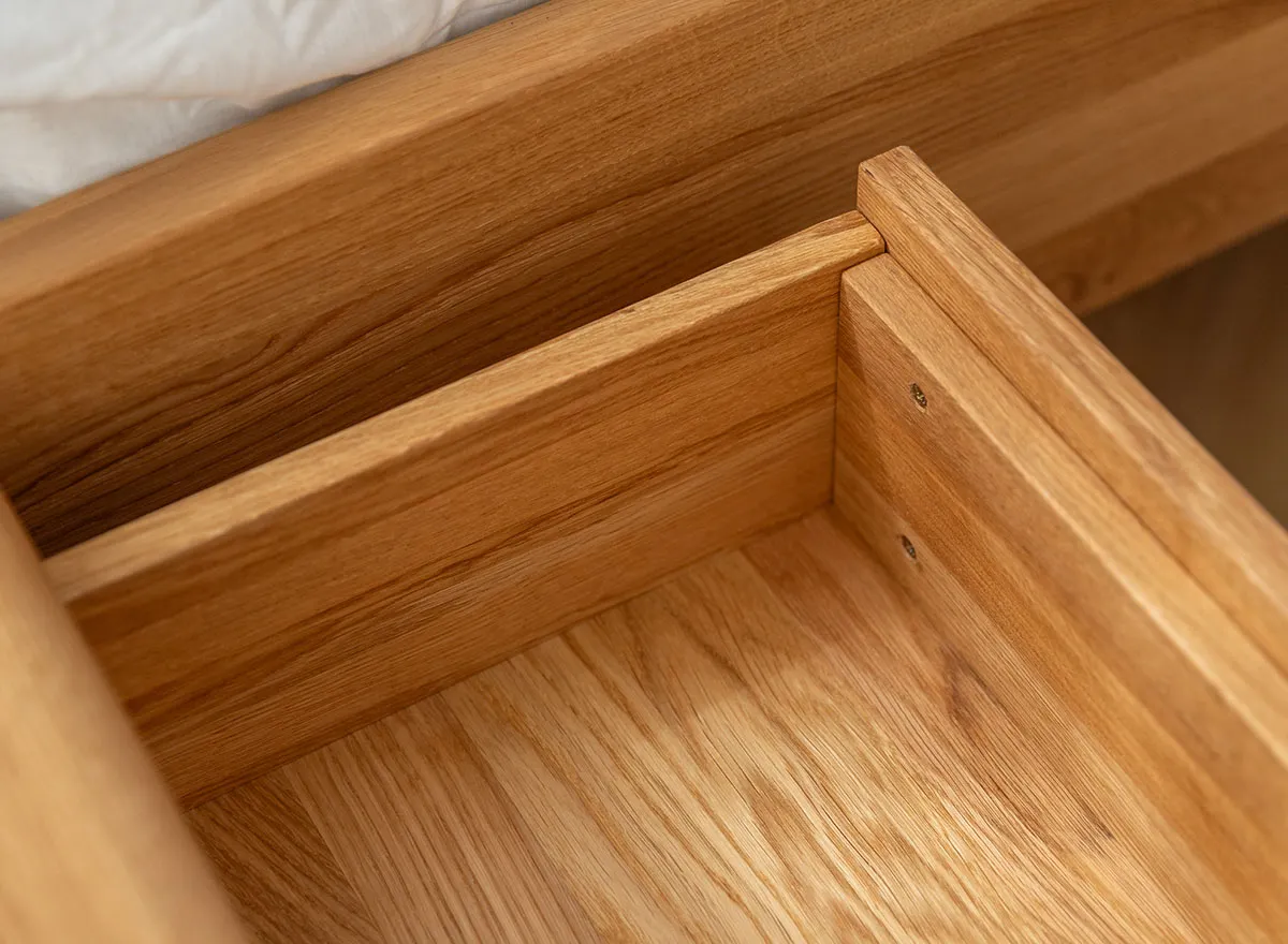 Szafka nocna dębowa z 1 szufladą i półką RONDA Dębowy Sen dąb olejowany - ZINAK1