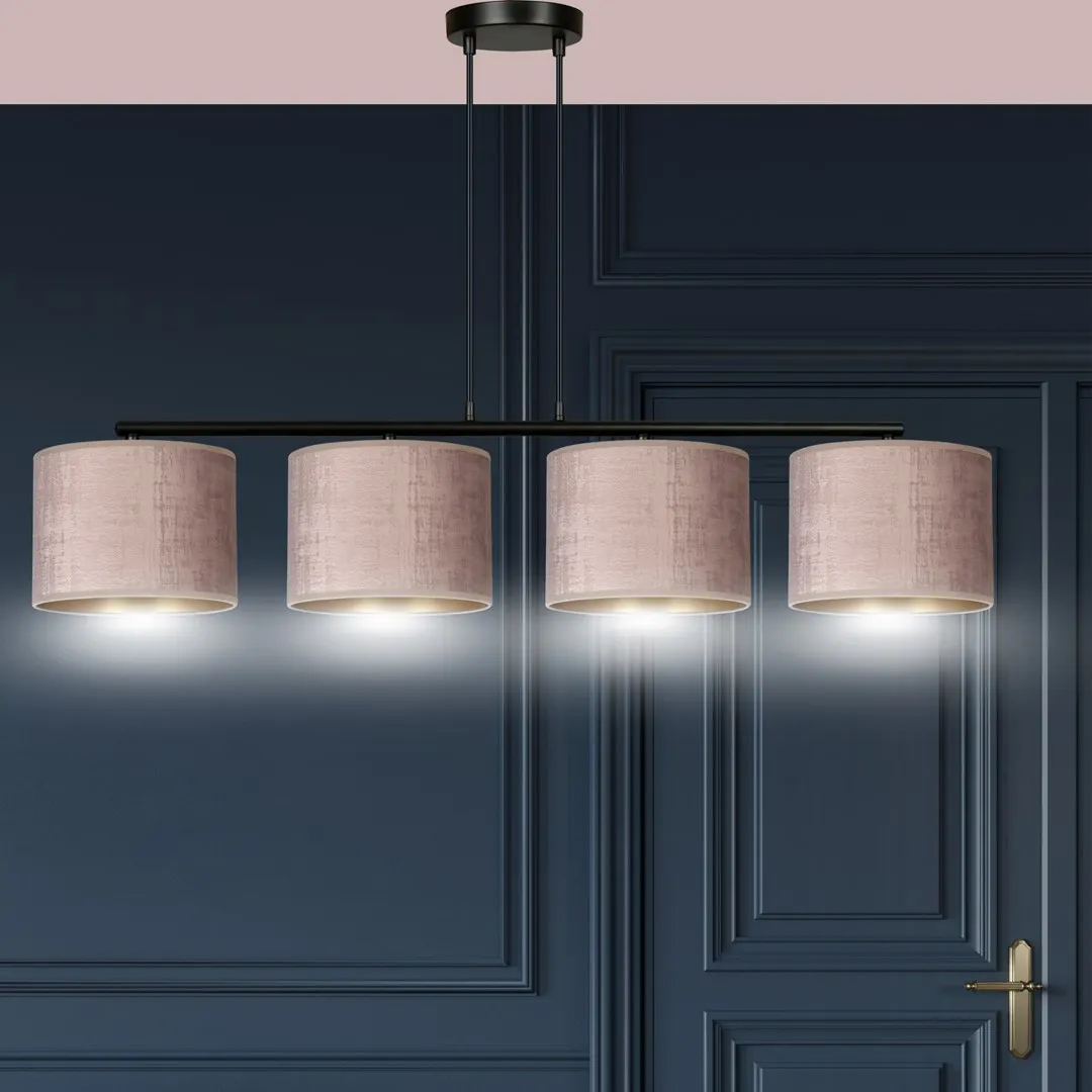 Lampa wisząca HILDE 4 czarny różowy — zdjęcie 7