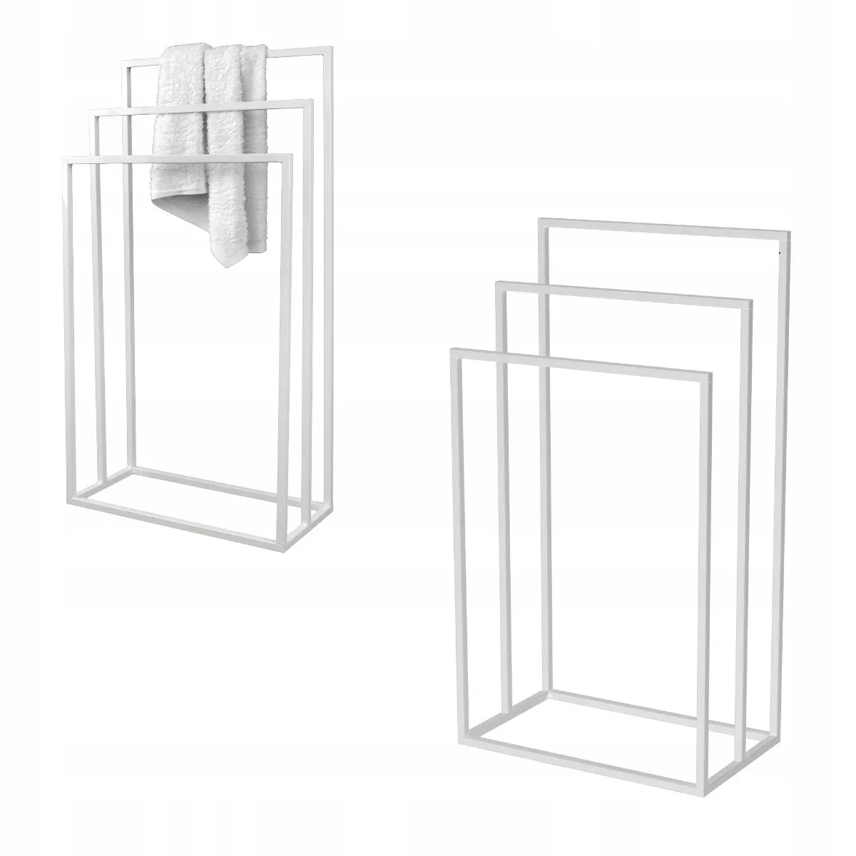 Stojak na ręczniki metalowy NANCY L biały