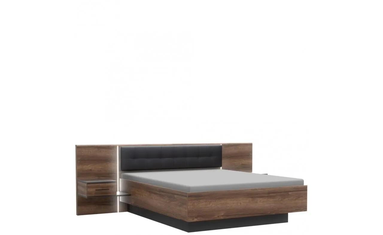 Łóżko 160X200 + szafki nocne BELLEVUE BLQL161B FORTE