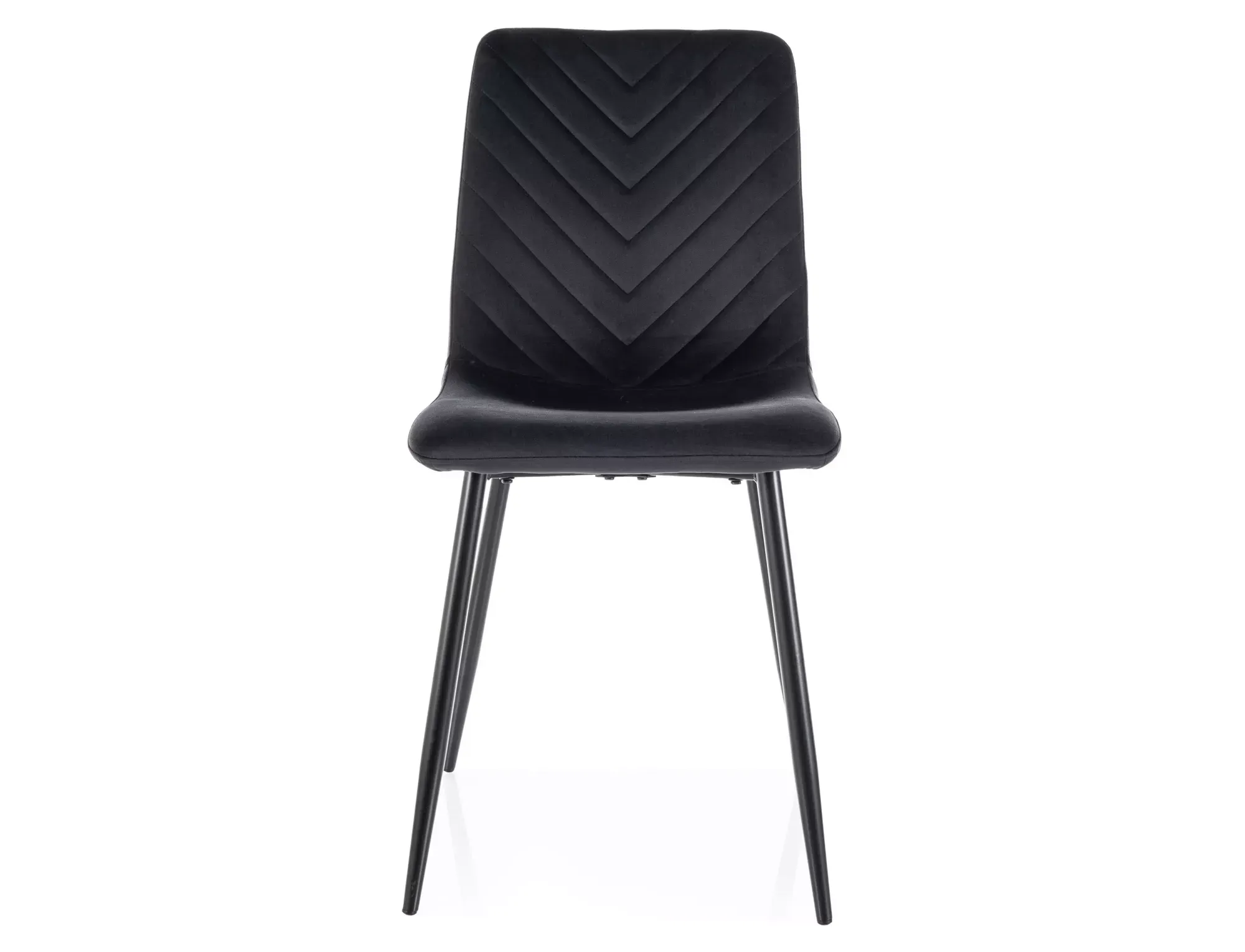 Krzesło tapicerowane DAREN VELVET czarne/czarne nogi - DARENVCC
