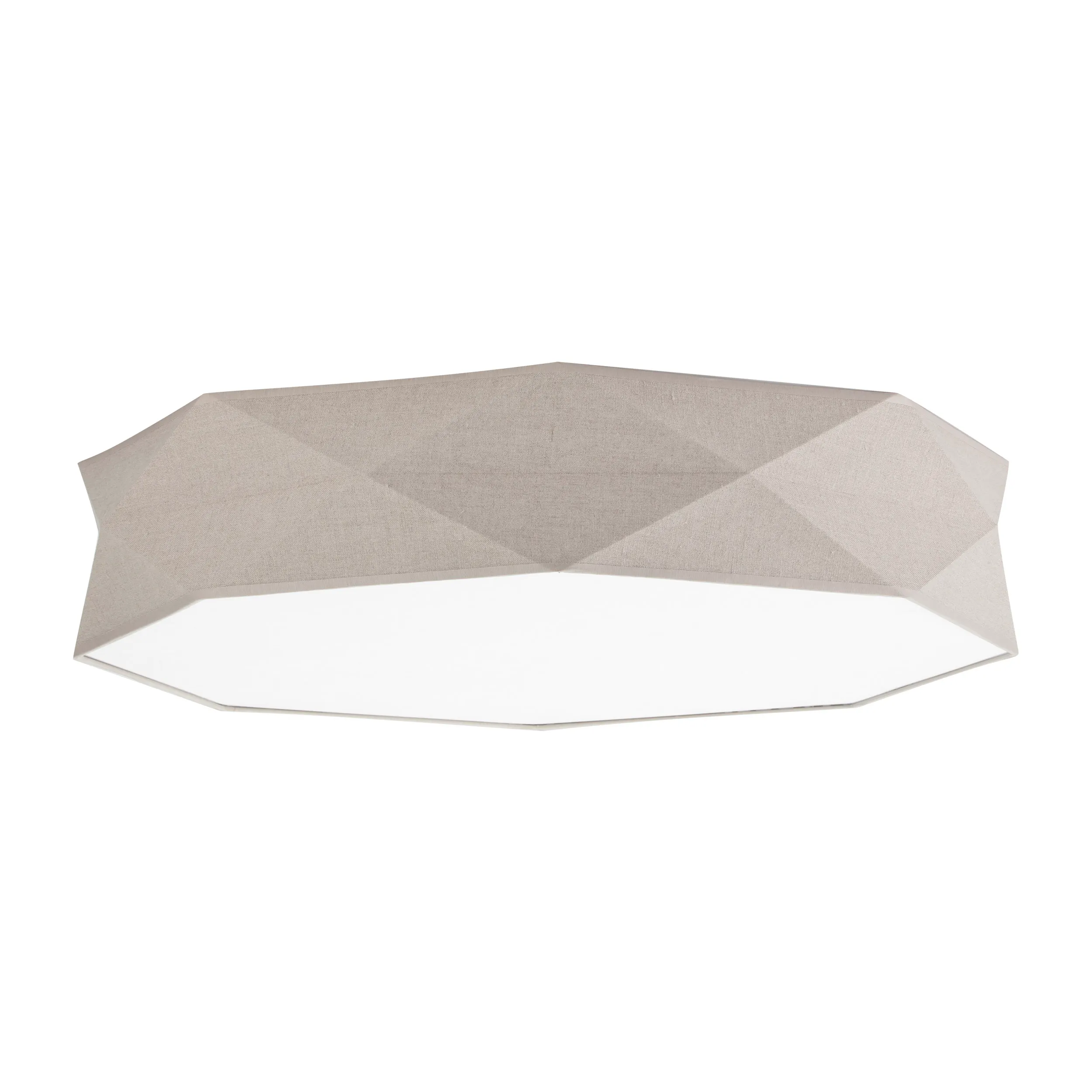 Lampa sufitowa KANTOOR brązowa z białym kloszem 78x17cm